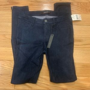 J Brand super skinny leather pants navy size 26 NWT